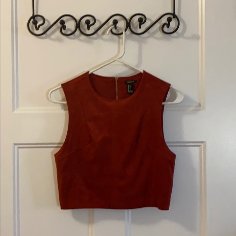 Faux Suede Crop Top 🍷🥀💋​